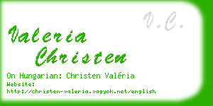 valeria christen business card